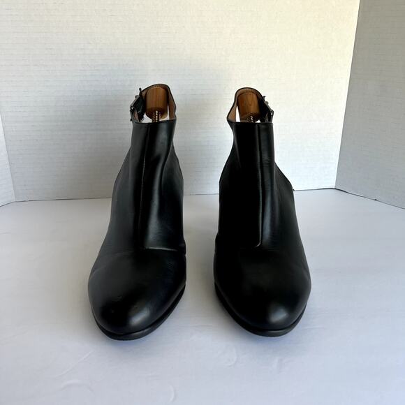 Vionic Lacey Open Heel Black Leather Boots Sz 10 - Picture 3 of 8